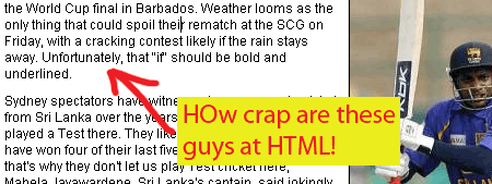 Crap HTML Skillz