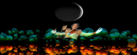 Carl Sagan in a WebGL2 cosmos