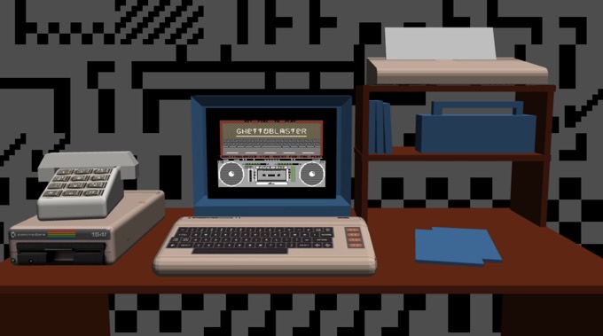 WebGL rendering of my bedroom in the 80s