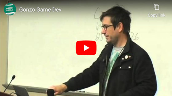 Gonzo Game Dev talk on youtube