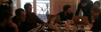 Some of the Zenexity fellows, en train de hackday
